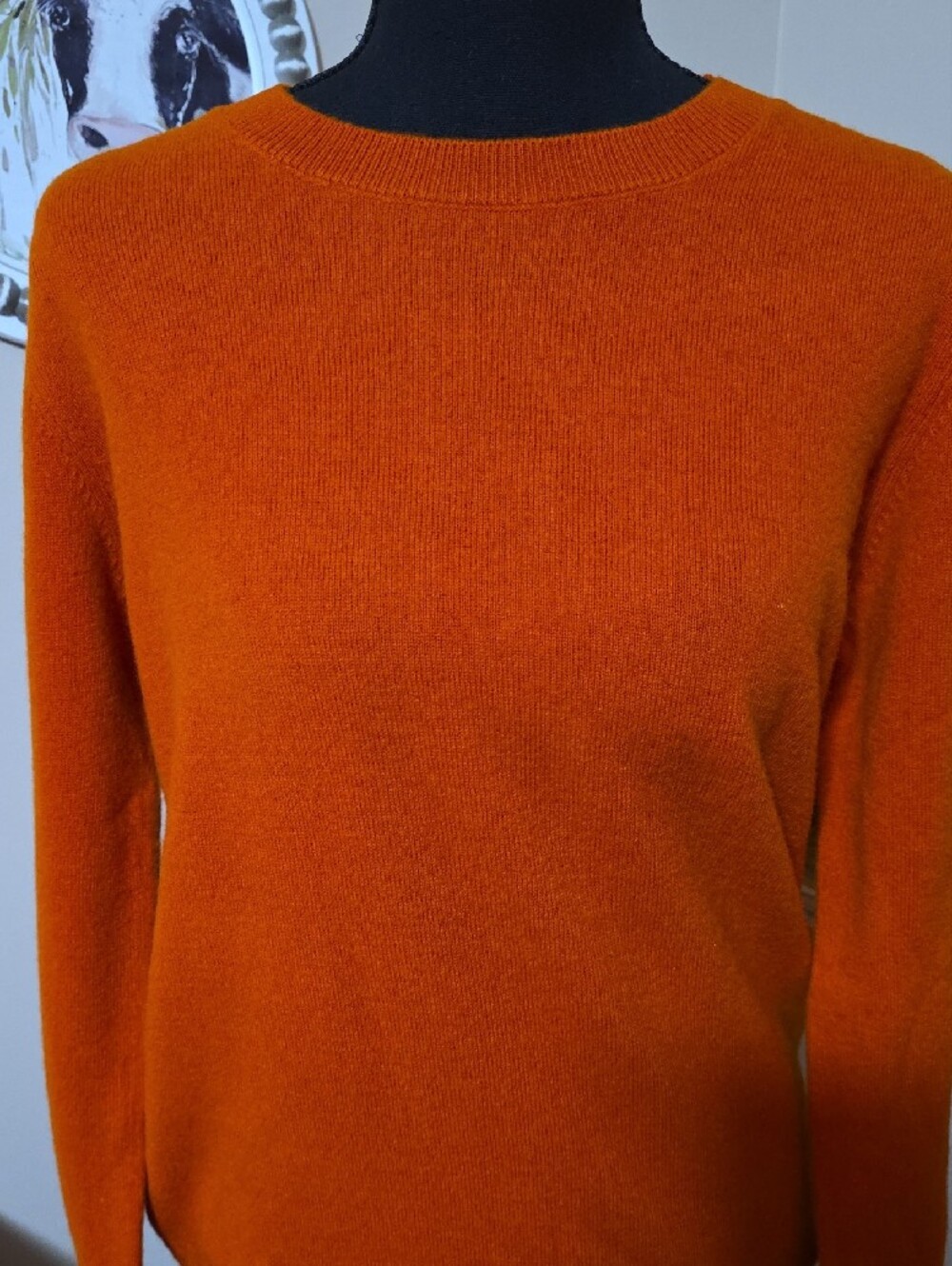Classic Crewneck Sweater in Burnt Orange - Picture 2 of 8